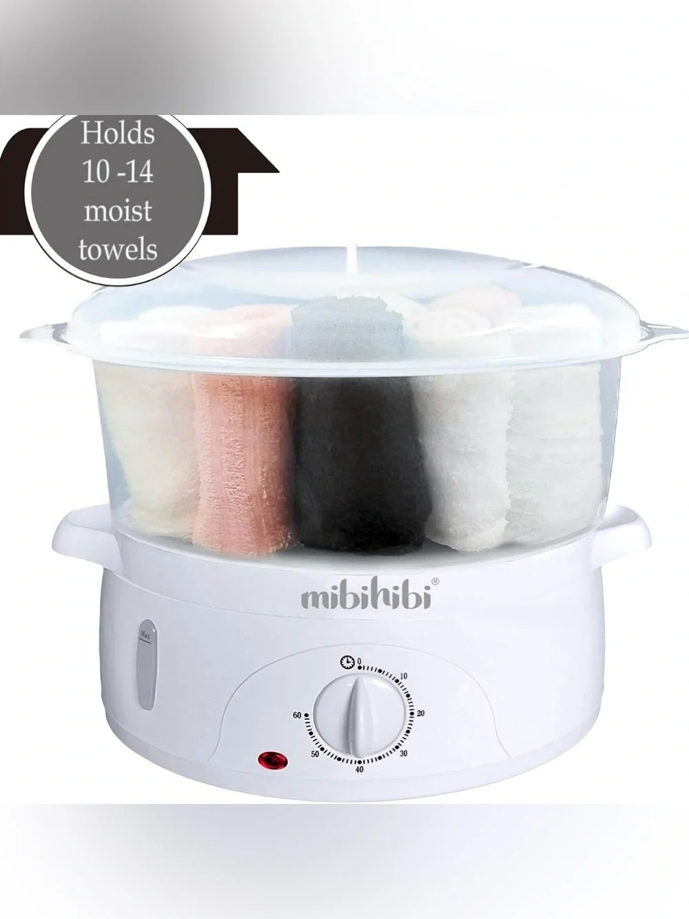 Mibihibi Personal Household Use Moist Towel Steamer and Warmer
